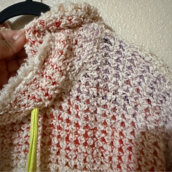 Free People Sit Next to Me Multicolor Knit Hoodie Sz XS - Picture 6 of 15